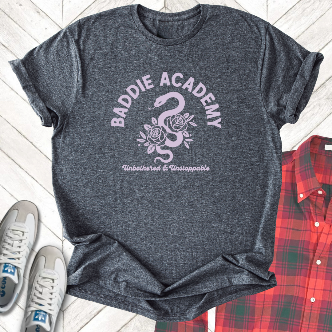 Baddie Academy - Unisex - On Dark and Light Colored Tee๐