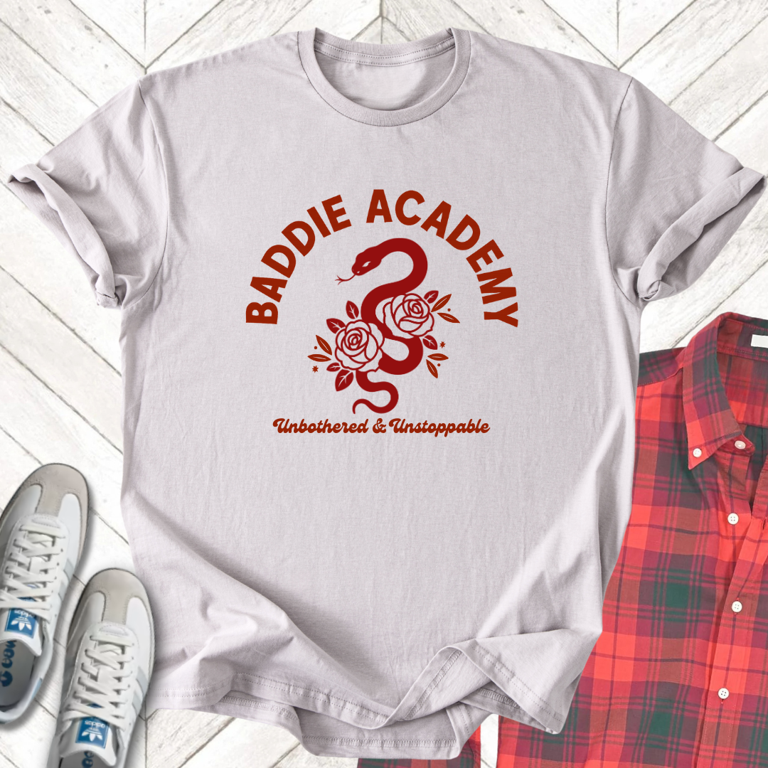Baddie Academy - Unisex - On Dark and Light Colored Tee๐