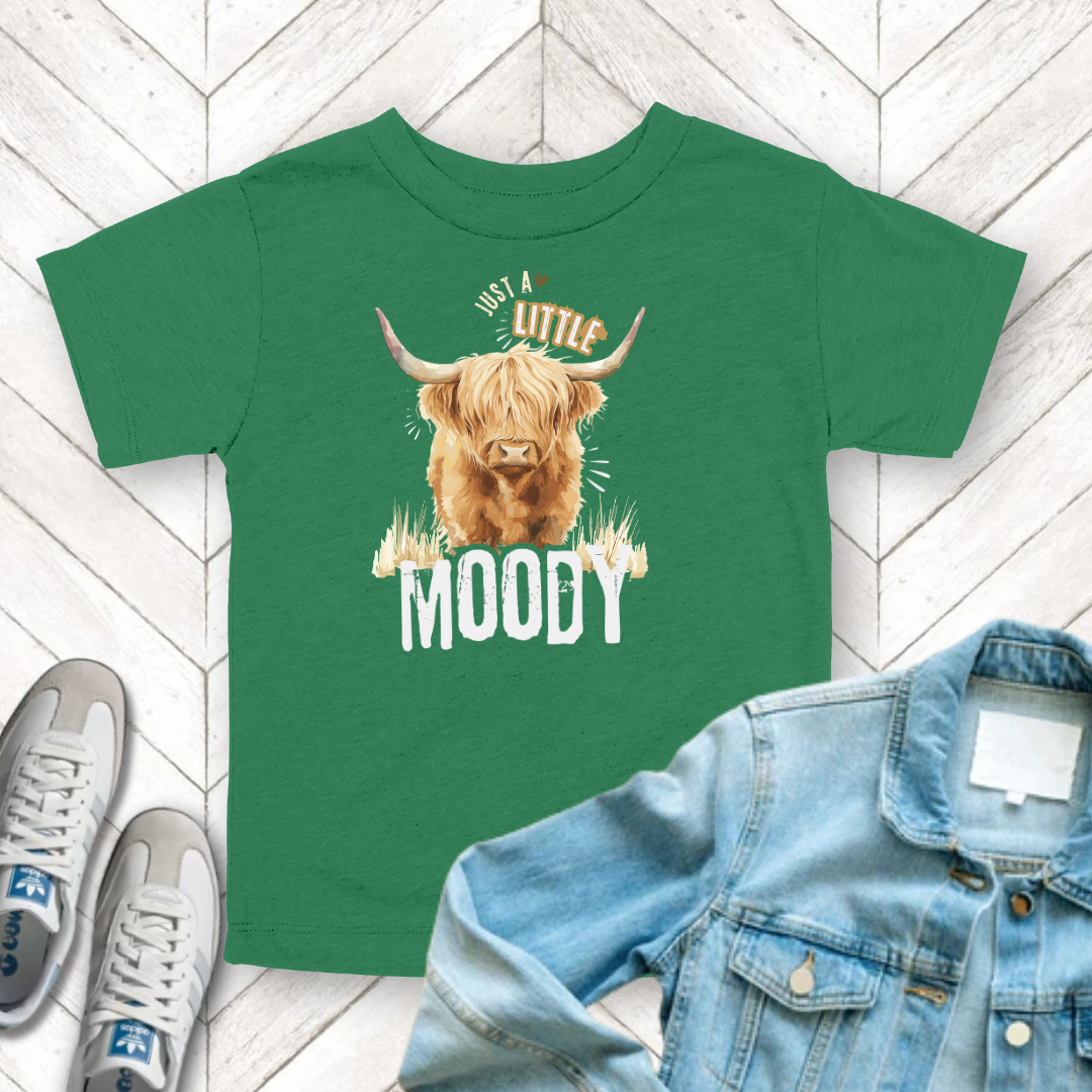 Moody - Unisex Toddler/Kid - Front Print on Light & Dark Tees π