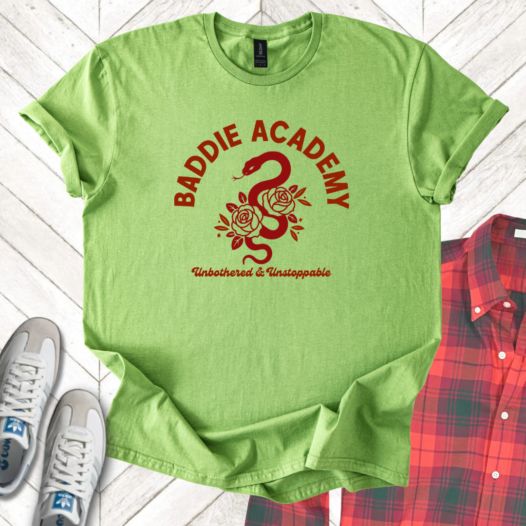 Baddie Academy - Unisex - On Dark and Light Colored Tee๐