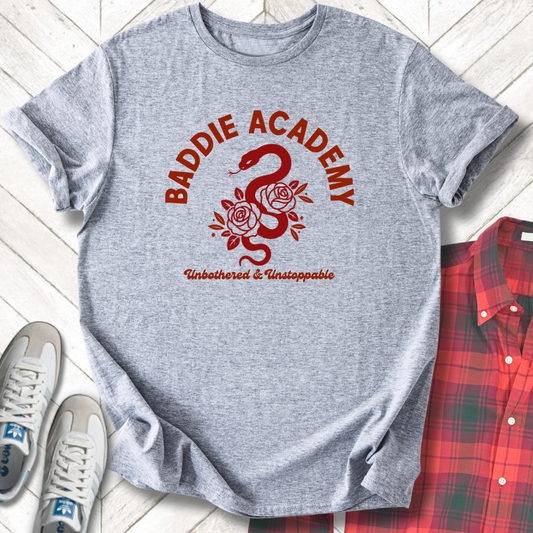 Baddie Academy - Unisex - On Dark and Light Colored Tee👕