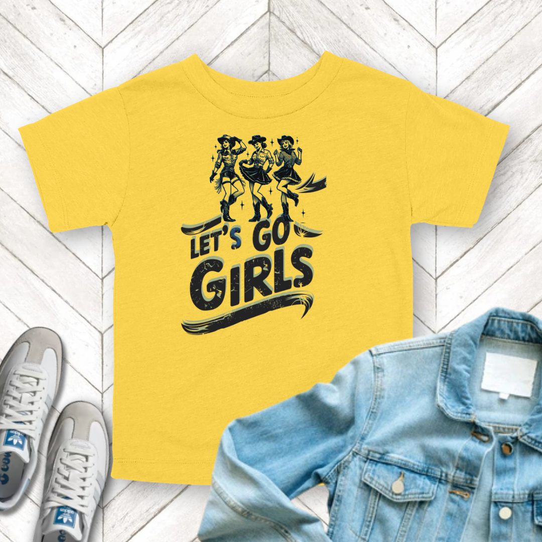 Let's Go Girls - Unisex Toddler/Kid - Front Print on Light & Dark Tees 👕
