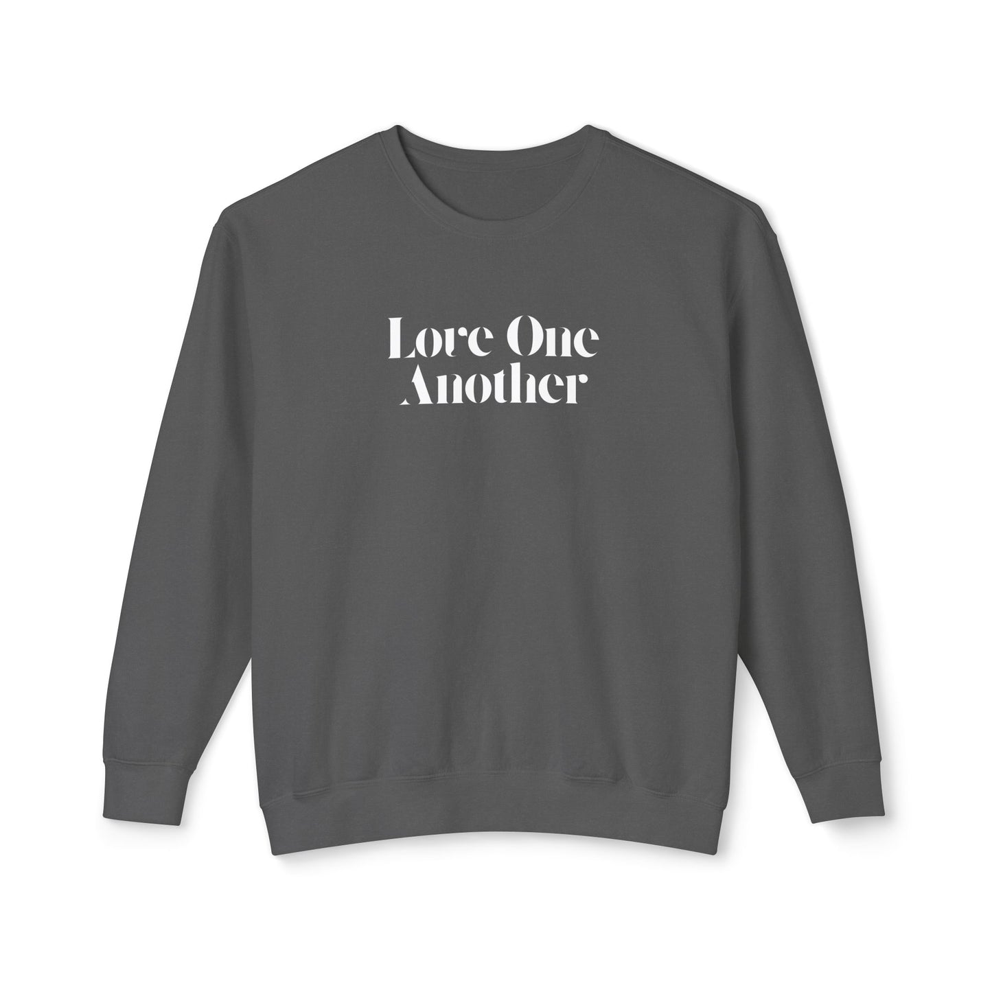 Love One Another - Unisex - On Dark Lightweight Crewneck Sweatshirt 👕