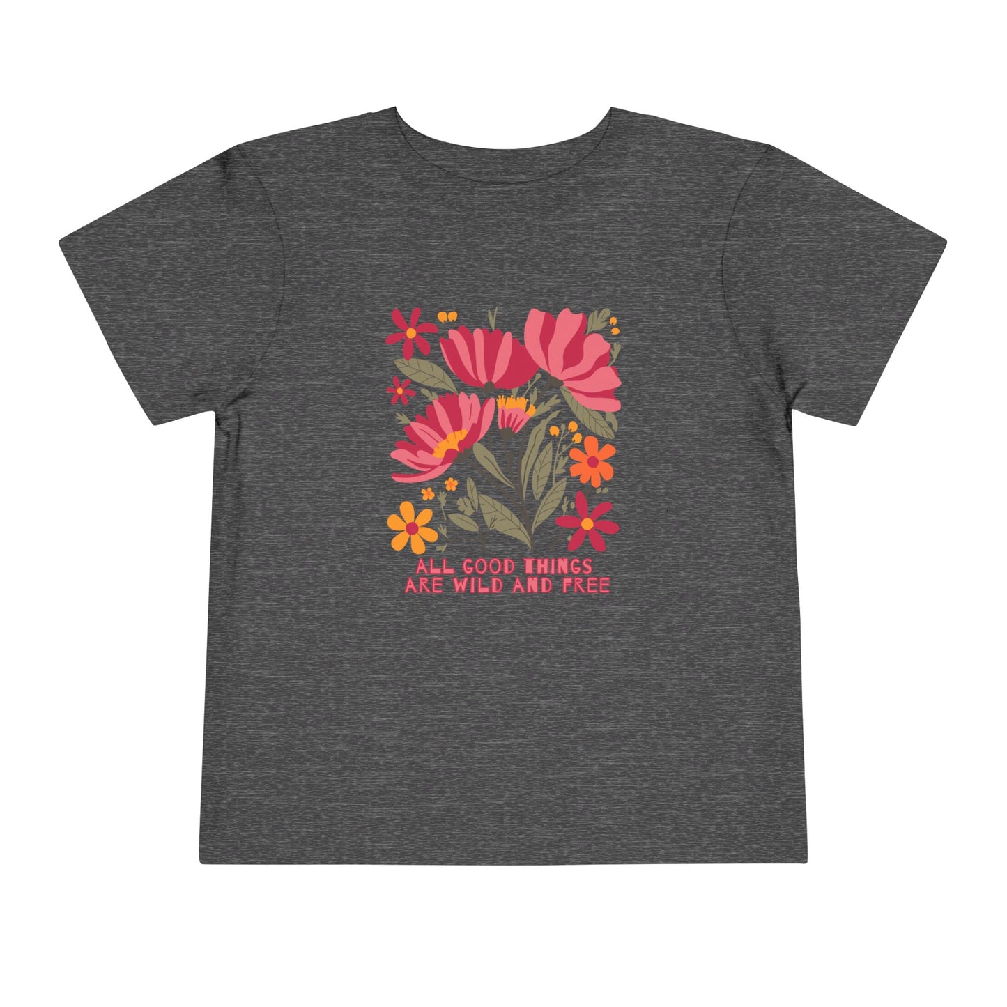Wild & Free - Toddler Unisex - Front Print on Light & Dark Tees👕