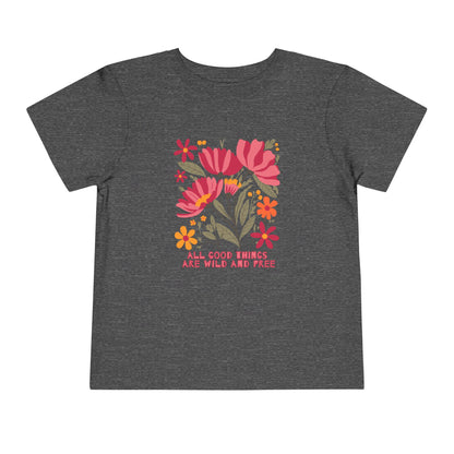 Wild & Free - Toddler Unisex - Front Print on Light & Dark Tees👕