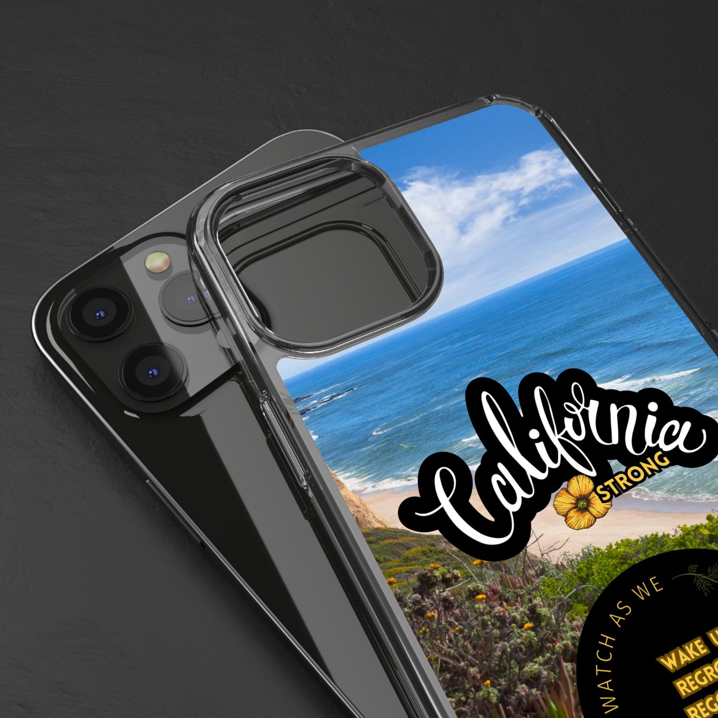 Rebuild California  - Phone Case - Clear Cases with Sunset Design📱