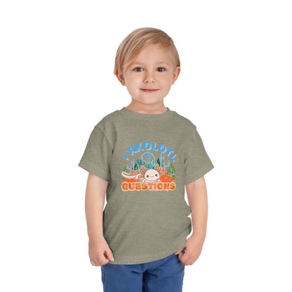 Axolotl Questions  - Unisex Toddler/Kid - Front  Print on Light & Dark Tees 👕