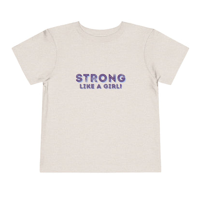 Strong As A Girl - Unisex Toddler/Kid - Front Print on Light & Dark Tees 👕