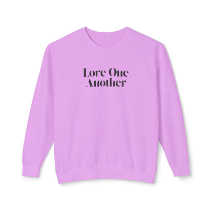 Love One Another - Unisex - On Dark Lightweight Crewneck Sweatshirt 👕