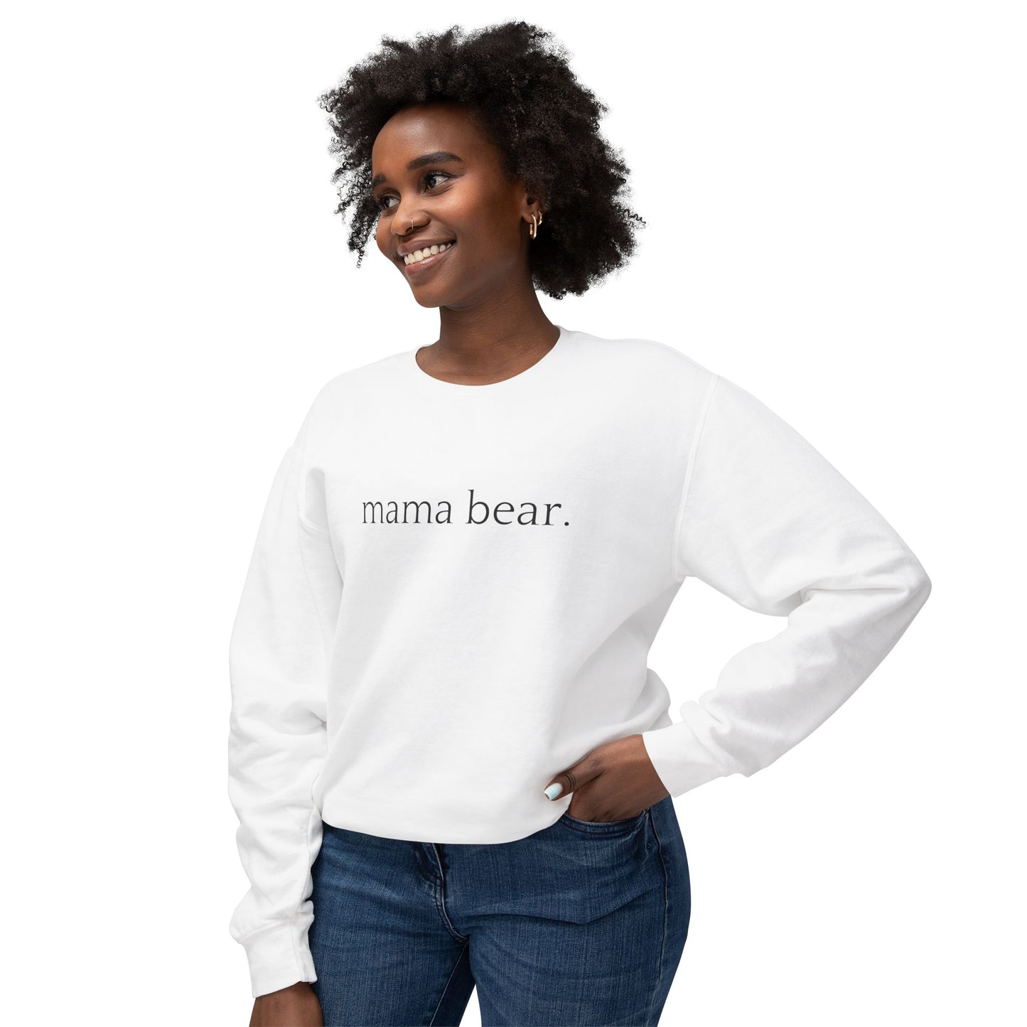 Mama Bear - Unisex - On Dark Lightweight Crewneck Sweatshirt 👕