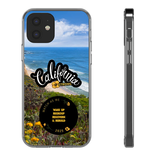 Rebuild California  - Phone Case - Clear Cases with Sunset Design📱