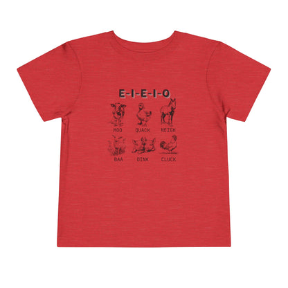 E-I-E-I-O - Unisex Toddler/Kid - Front Print on Light & Dark Tees 👕