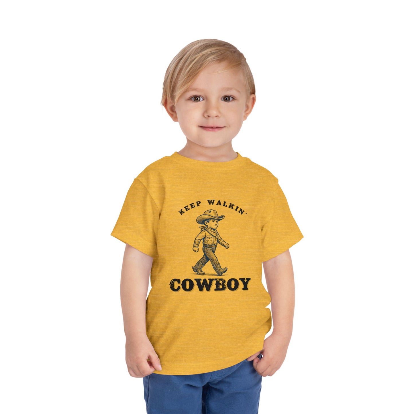 Keep Walkin Cowboy - Unisex Toddler/Kid - Front Print on Light & Dark Tees👕