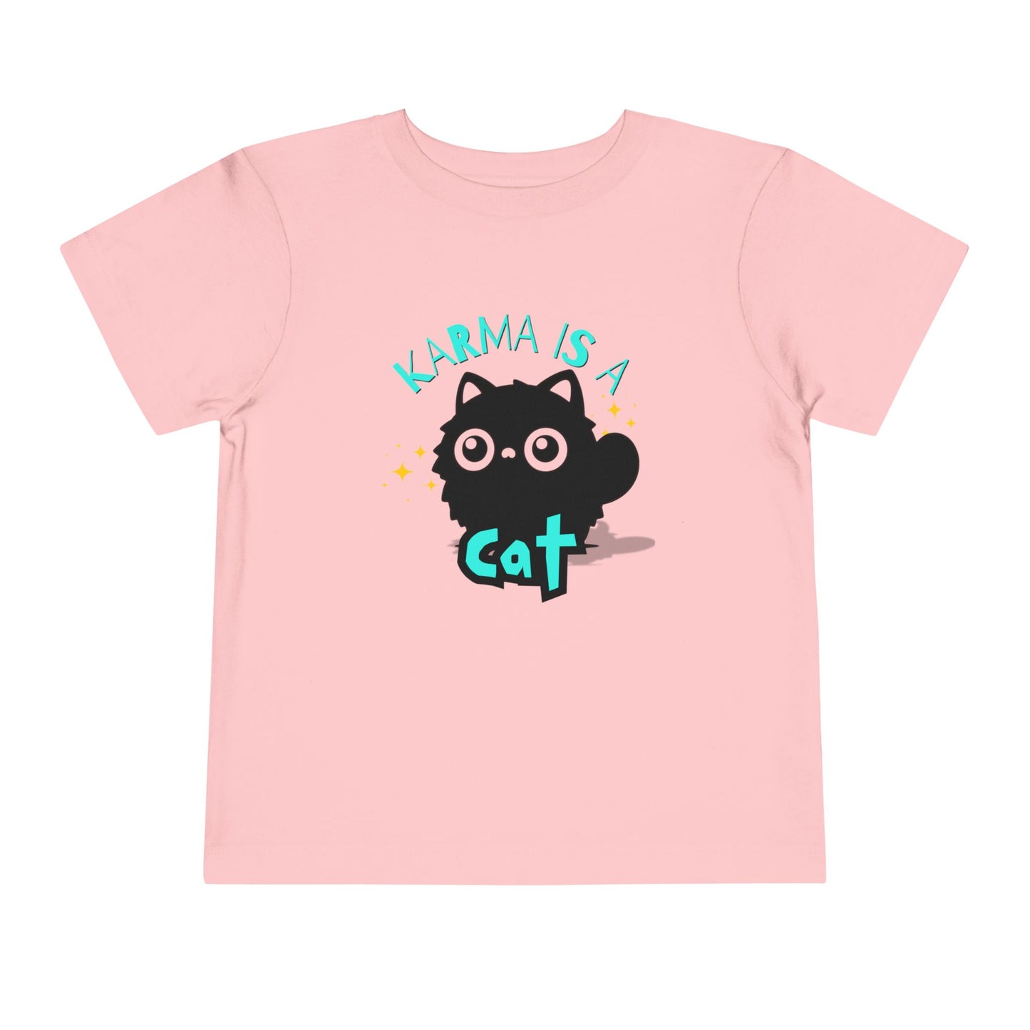 Karma is a Cat - Unisex Toddler/Kid - Front Print on Light & Dark Tees👕