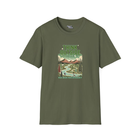 Think Outside - Unisex - On Dark and Light Colored Tee👕