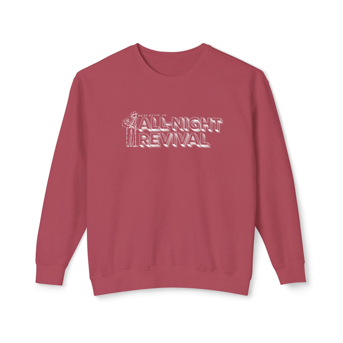 All Night Revival - Unisex - On Dark Lightweight Crewneck Sweatshirt 👕