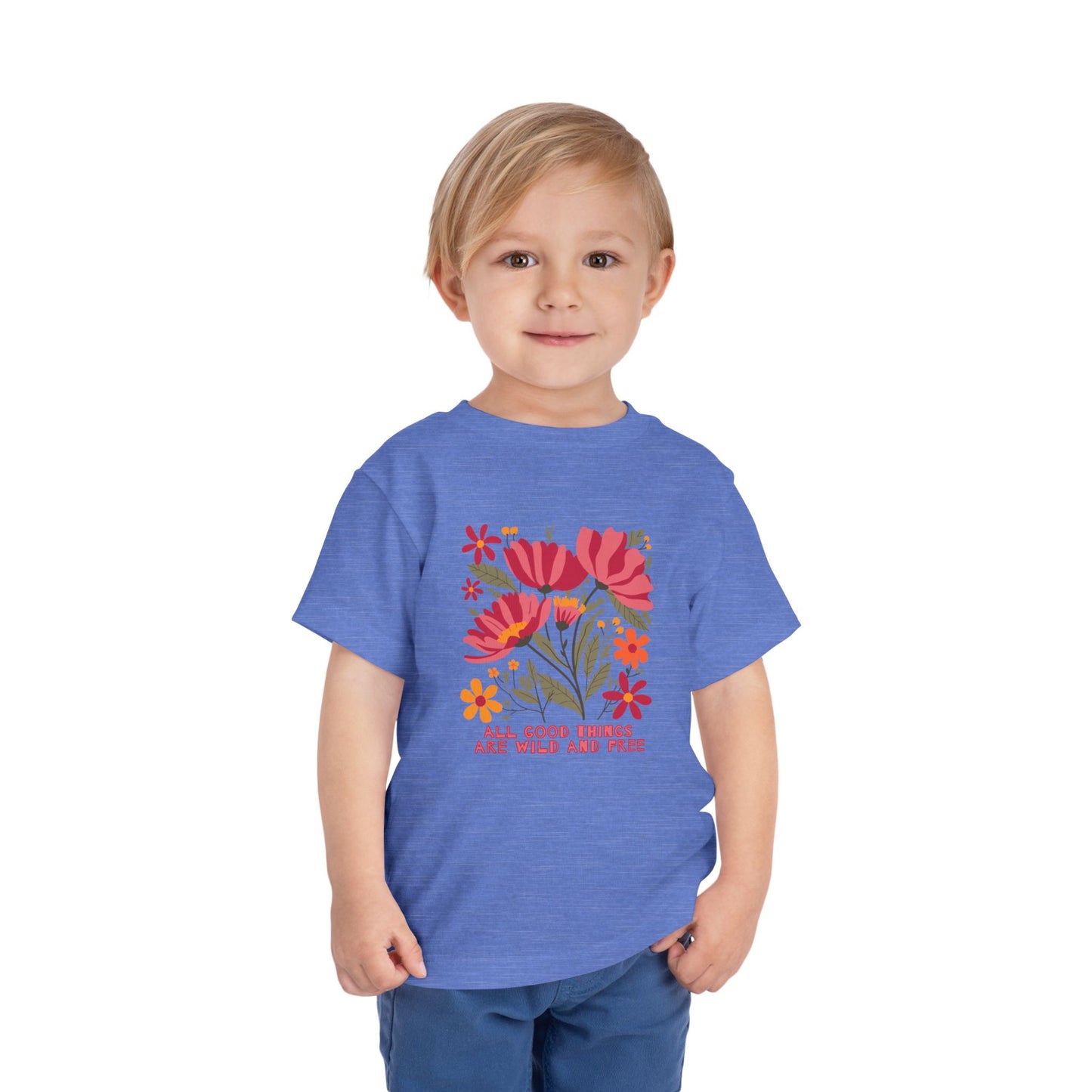 Wild & Free - Toddler Unisex - Front Print on Light & Dark Tees👕