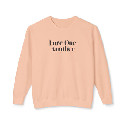 Love One Another - Unisex - On Dark Lightweight Crewneck Sweatshirt 👕
