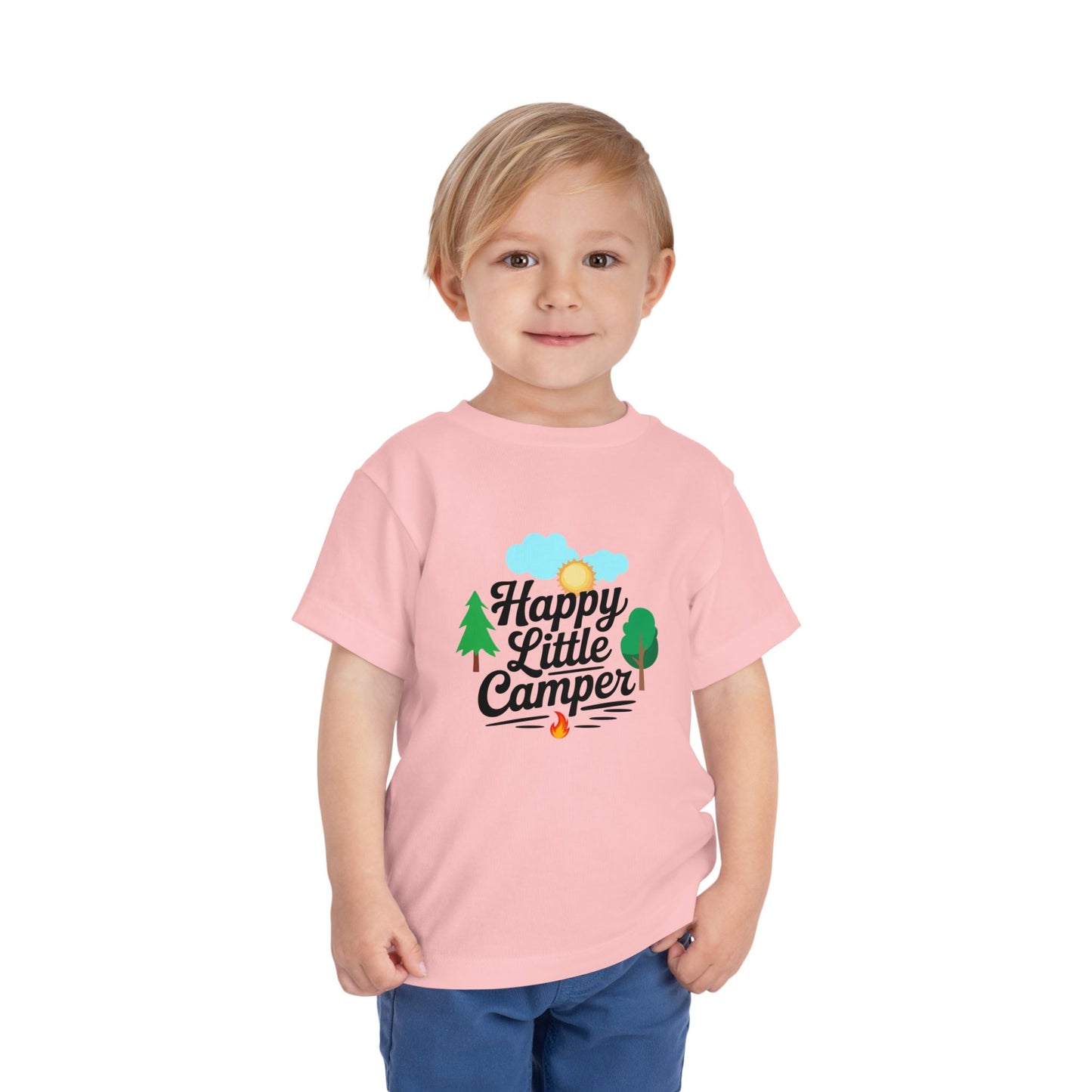 Happy Little Camper - Unisex Toddler/Kid - Front  Print on Light & Dark Tees 👕