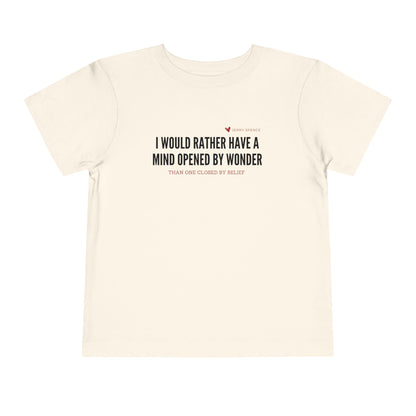 Mind Opened By Wonder - Unisex Toddler/Kid - Front Print on Light & Dark Tees👕