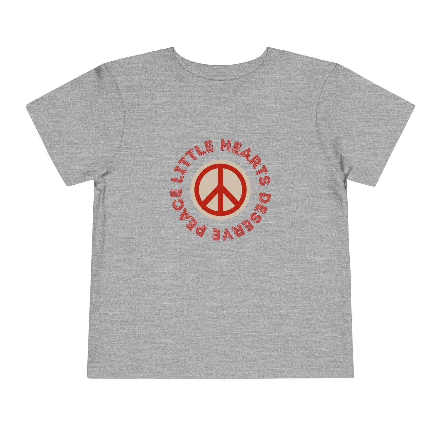 Little Hearts Deserve Peace - Unisex Toddler/Kids - Front Print on Light & Dark Tees👕