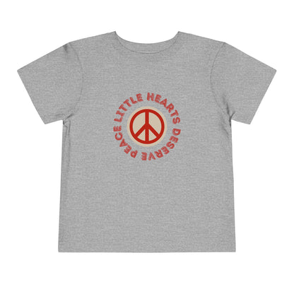 Little Hearts Deserve Peace - Unisex Toddler/Kids - Front Print on Light & Dark Tees👕