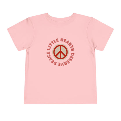 Little Hearts Deserve Peace - Unisex Toddler/Kids - Front Print on Light & Dark Tees👕