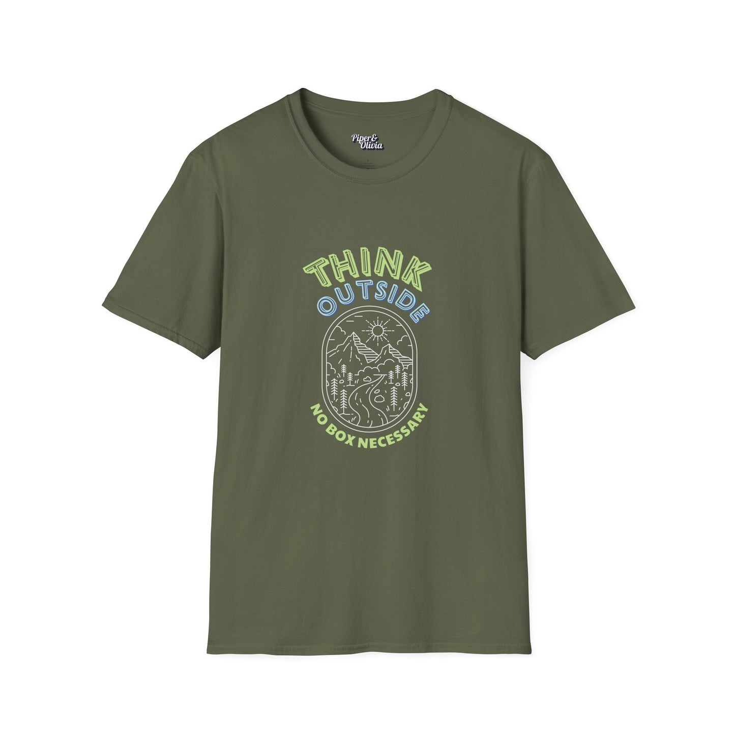 Think Outside - Unisex - On Dark and Light Colored Tee👕