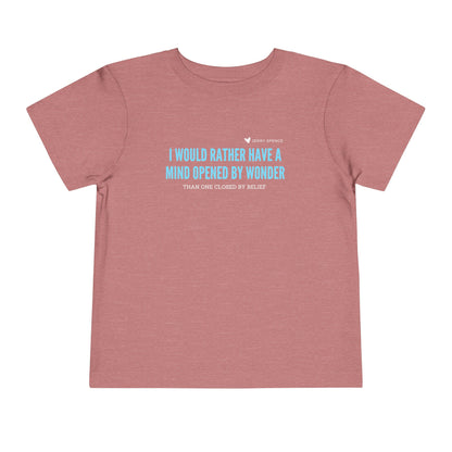 Mind Opened By Wonder - Unisex Toddler/Kid - Front Print on Light & Dark Tees👕