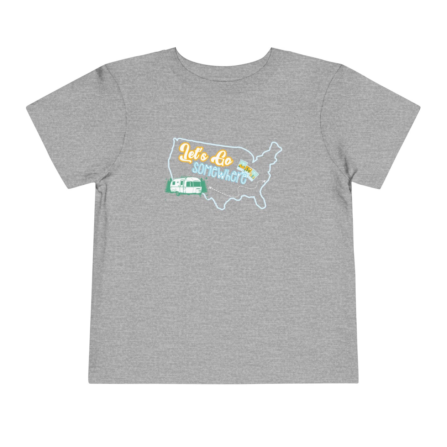 Let's Go Somewhere - Unisex Toddler/Kid - Front Print on Light & Dark Tees👕