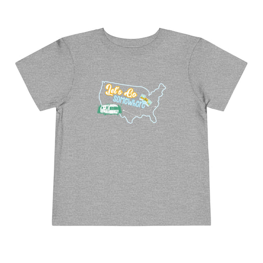 Let's Go Somewhere - Unisex Toddler/Kid - Front Print on Light & Dark Tees👕