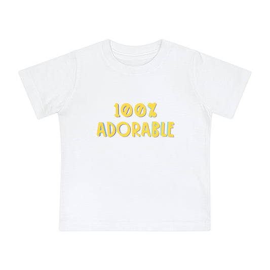 100% Adorable - Unisex Baby/Toddler - on Light & Dark Tees👕