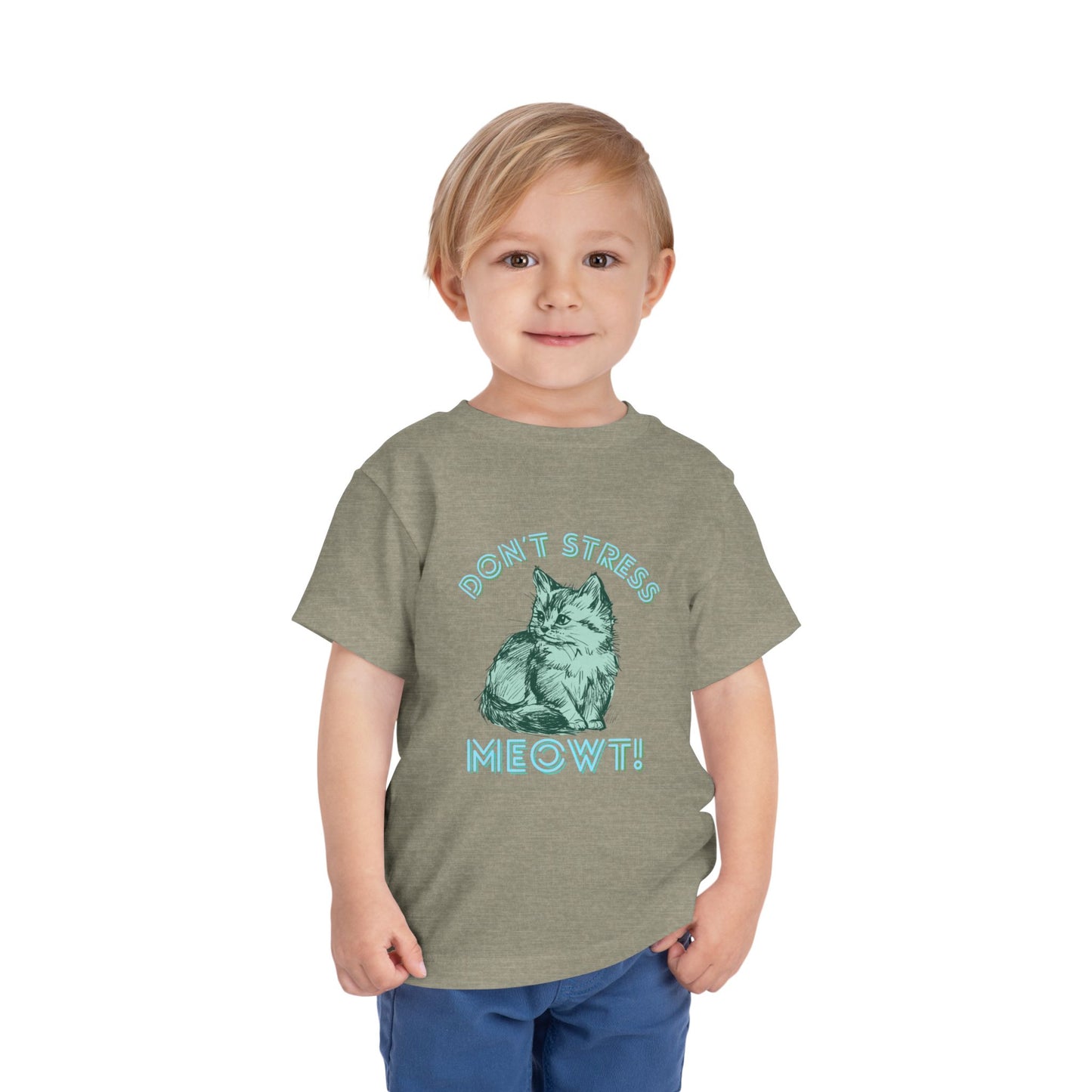 Stress Meowt - Unisex Toddler/Kid - Front  Print on Light & Dark Tees 👕