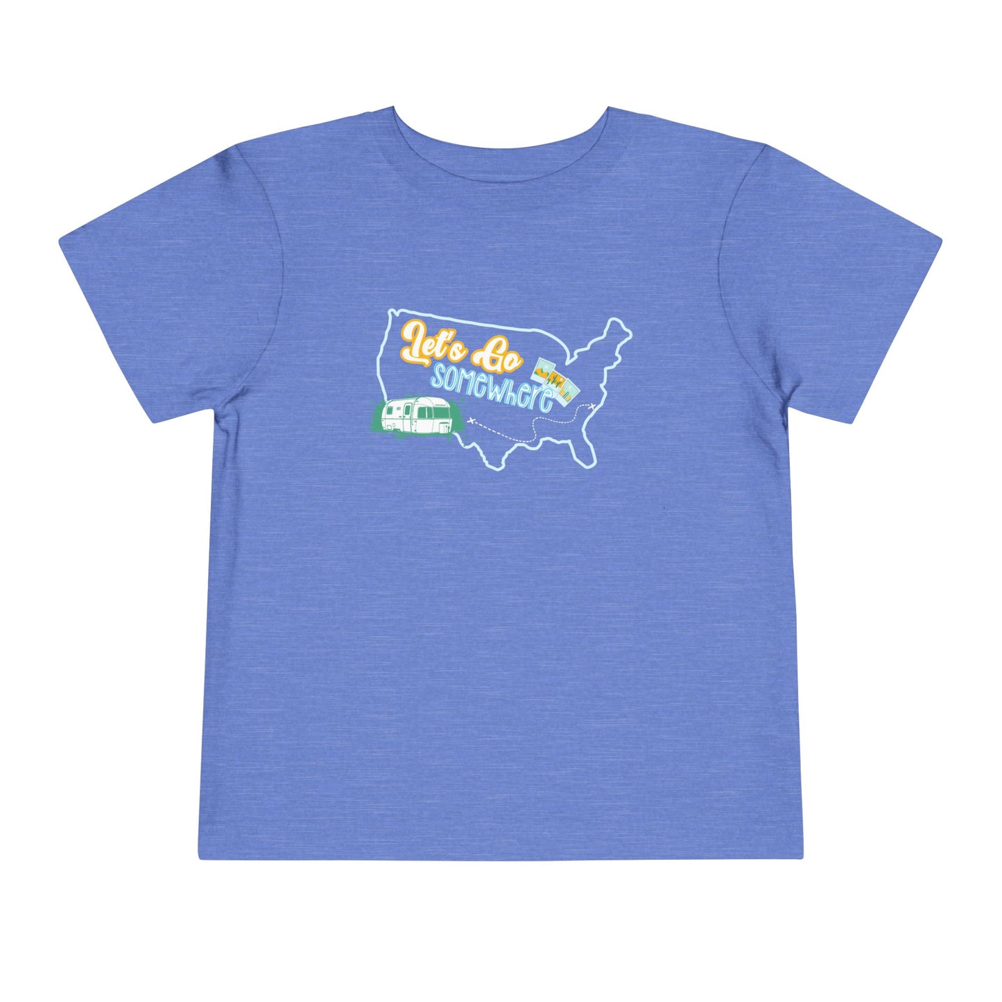 Let's Go Somewhere - Unisex Toddler/Kid - Front Print on Light & Dark Tees👕
