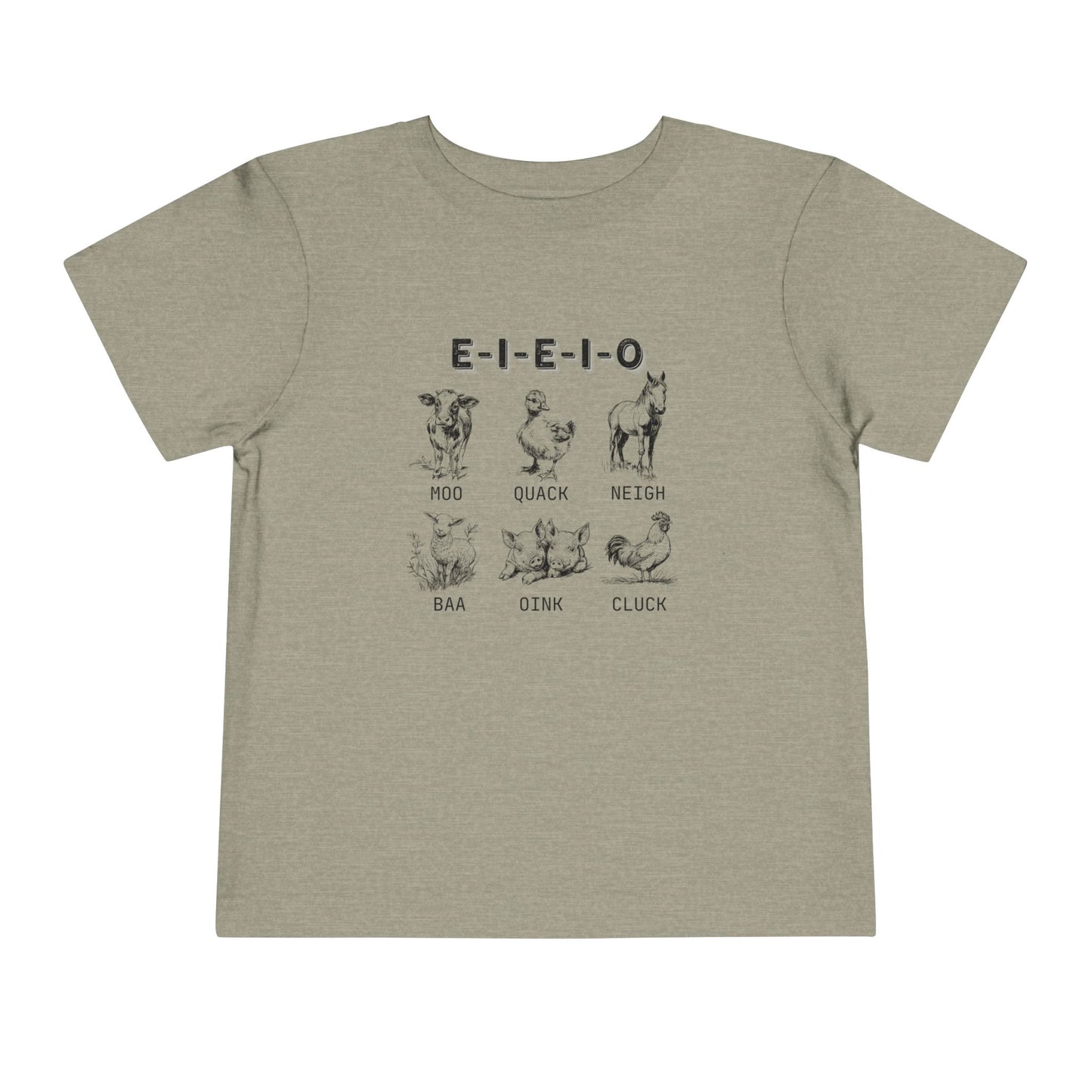 E-I-E-I-O - Unisex Toddler/Kid - Front Print on Light & Dark Tees 👕