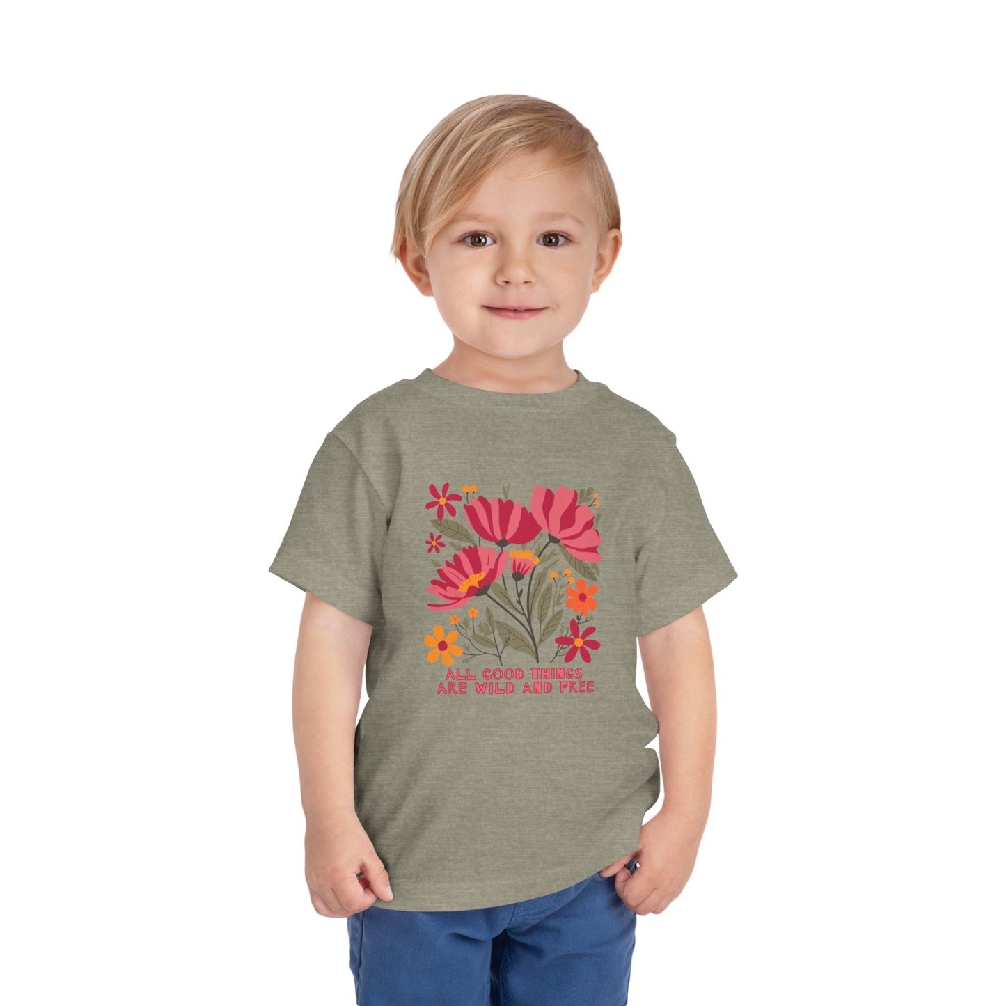 Wild & Free - Toddler Unisex - Front Print on Light & Dark Tees👕
