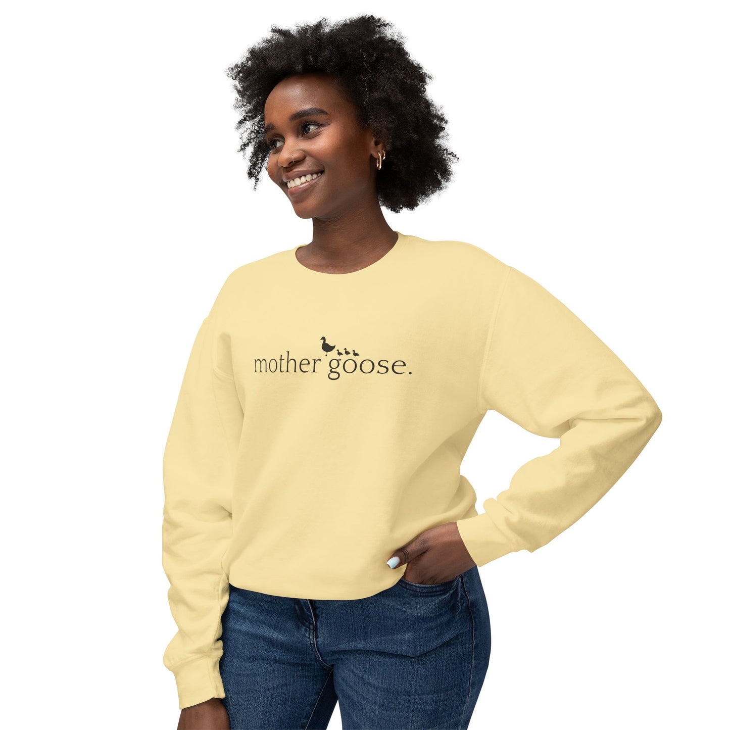 Mother Goose - Unisex - On Dark Lightweight Crewneck Sweatshirt 👕