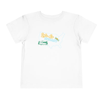 Let's Go Somewhere - Unisex Toddler/Kid - Front Print on Light & Dark Tees👕