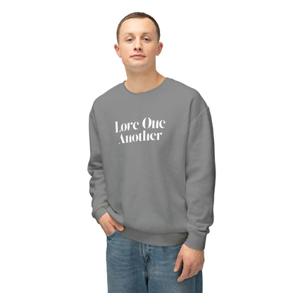 Love One Another - Unisex - On Dark Lightweight Crewneck Sweatshirt 👕