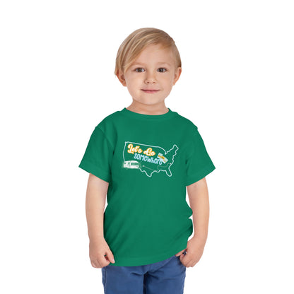 Let's Go Somewhere - Unisex Toddler/Kid - Front Print on Light & Dark Tees👕