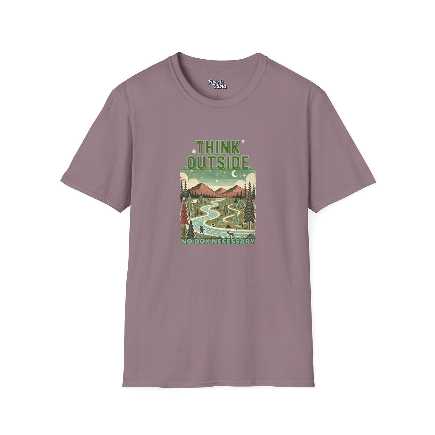 Think Outside - Unisex - On Dark and Light Colored Tee👕