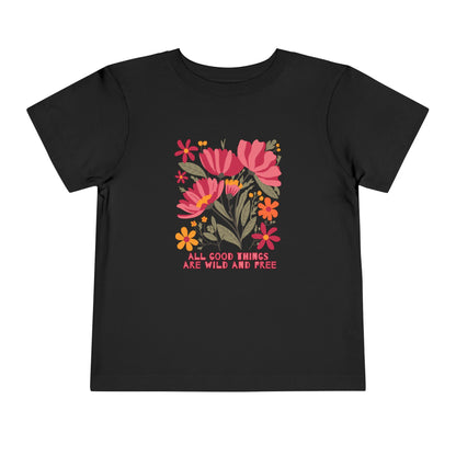 Wild & Free - Toddler Unisex - Front Print on Light & Dark Tees👕