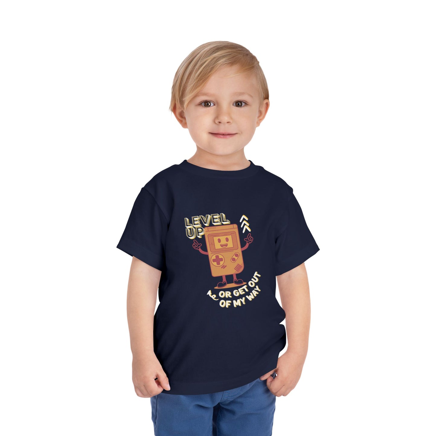 Level Up - Unisex Toddler/Kid - Front  Print on Light & Dark Tees 👕