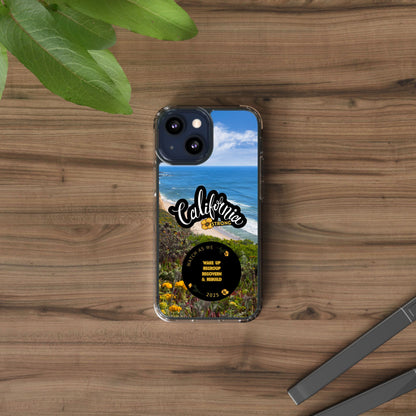 Rebuild California  - Phone Case - Clear Cases with Sunset Design📱