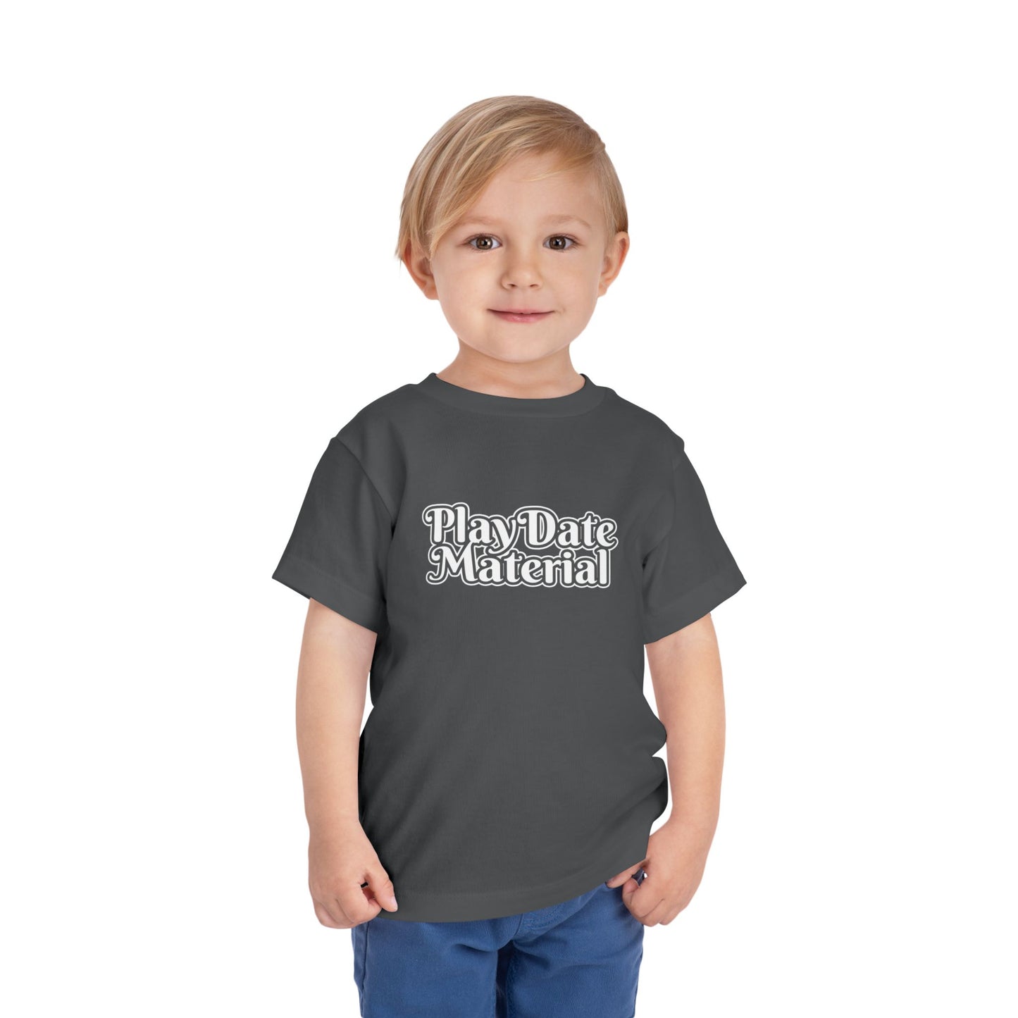 Play Date Material - Toddler/Kid - Front Print on Light & Dark Tees👕