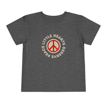 Little Hearts Deserve Peace - Unisex Toddler/Kids - Front Print on Light & Dark Tees👕