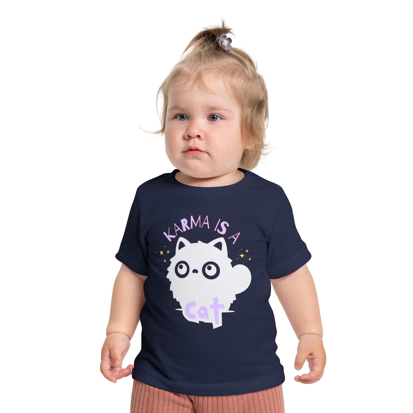 Karma is a Cat - Unisex Baby/Toddler - on Light & Dark Tees👕