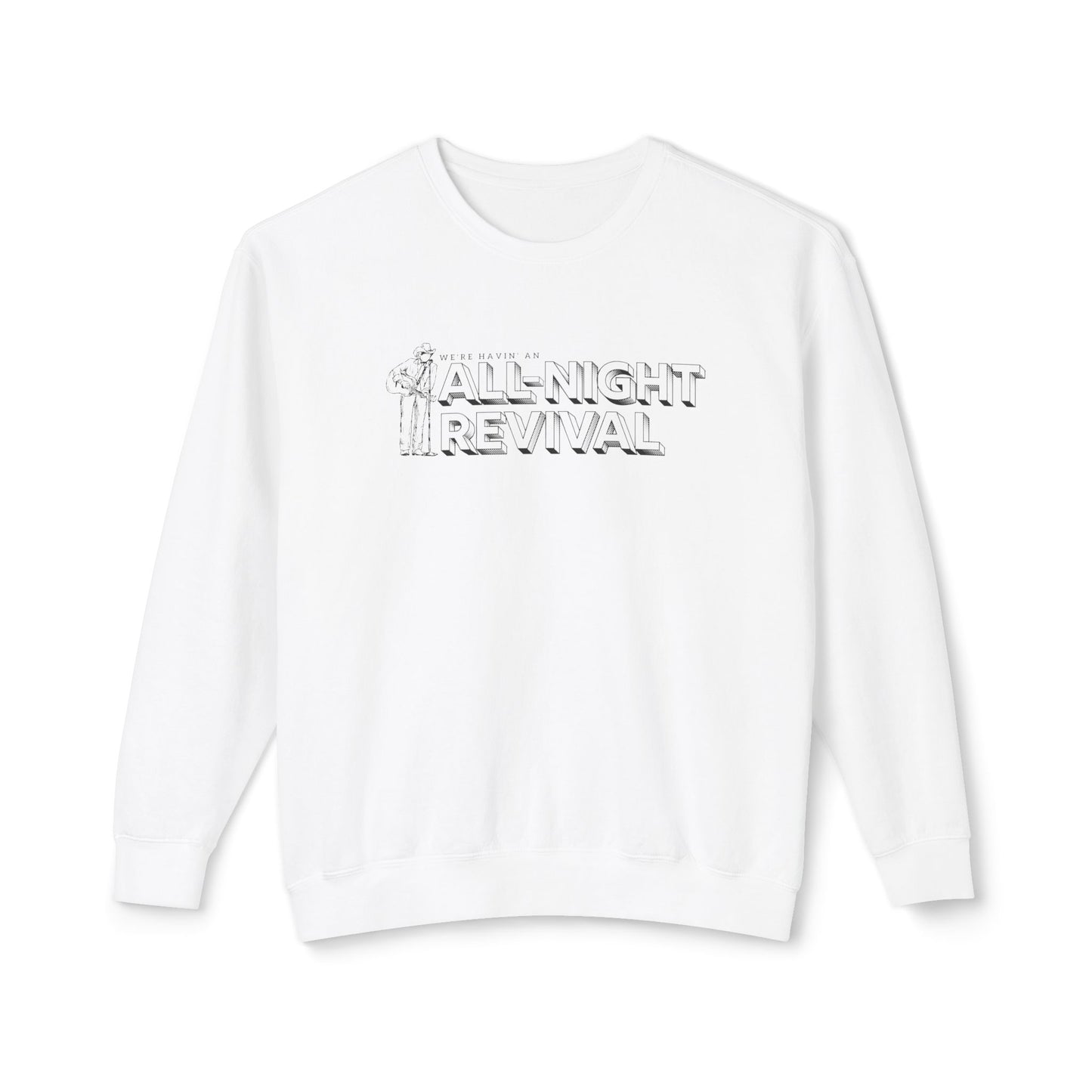 All Night Revival - Unisex - On Dark Lightweight Crewneck Sweatshirt 👕