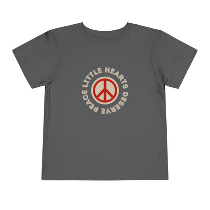 Little Hearts Deserve Peace - Unisex Toddler/Kids - Front Print on Light & Dark Tees👕