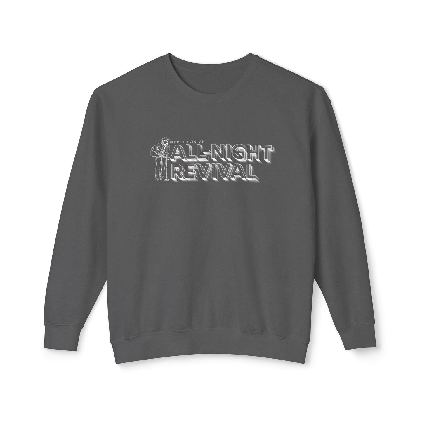 All Night Revival - Unisex - On Dark Lightweight Crewneck Sweatshirt 👕